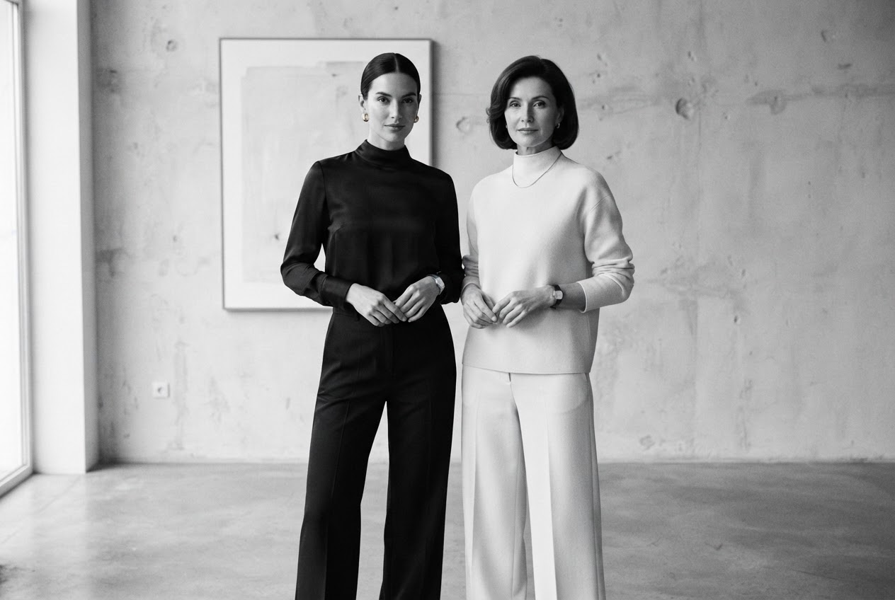SLOVE campaign — quiet luxury editorial portrait